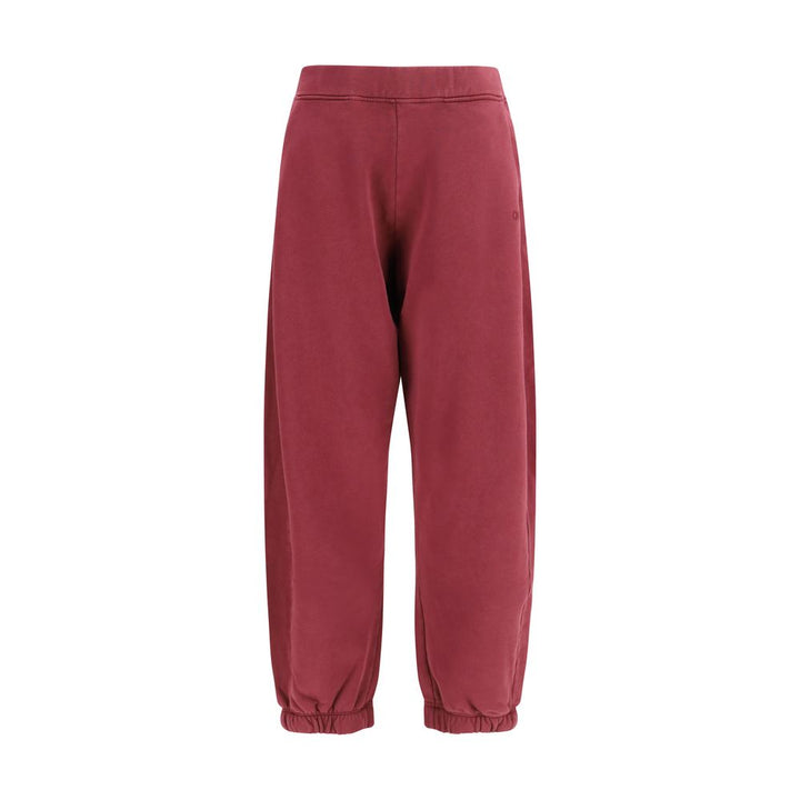 Off-White Purple Cotton Casual Pants