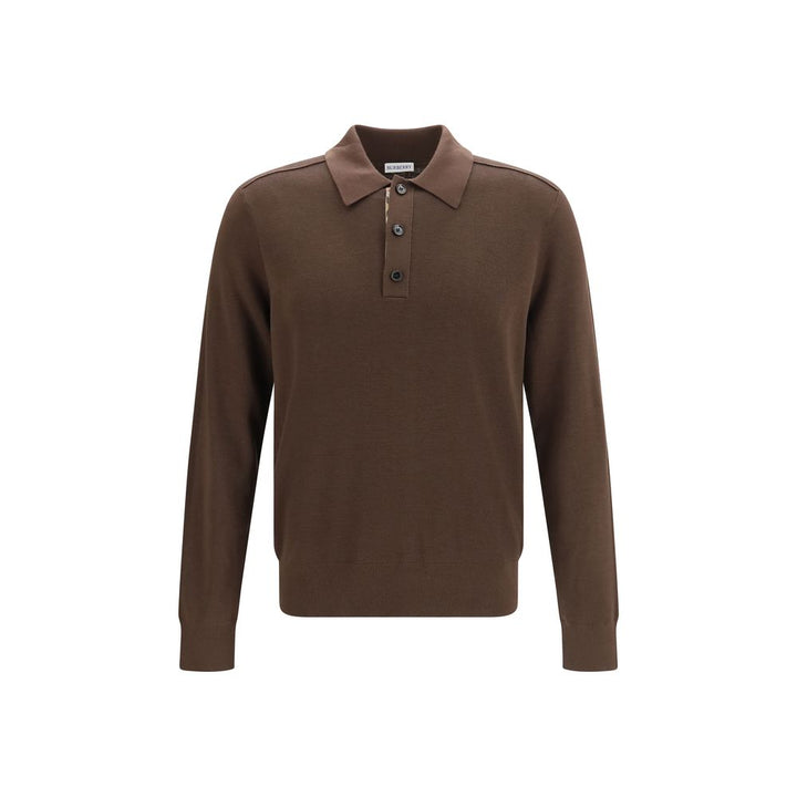 Burberry Brown Wool Oves Aries Dress Shirt
