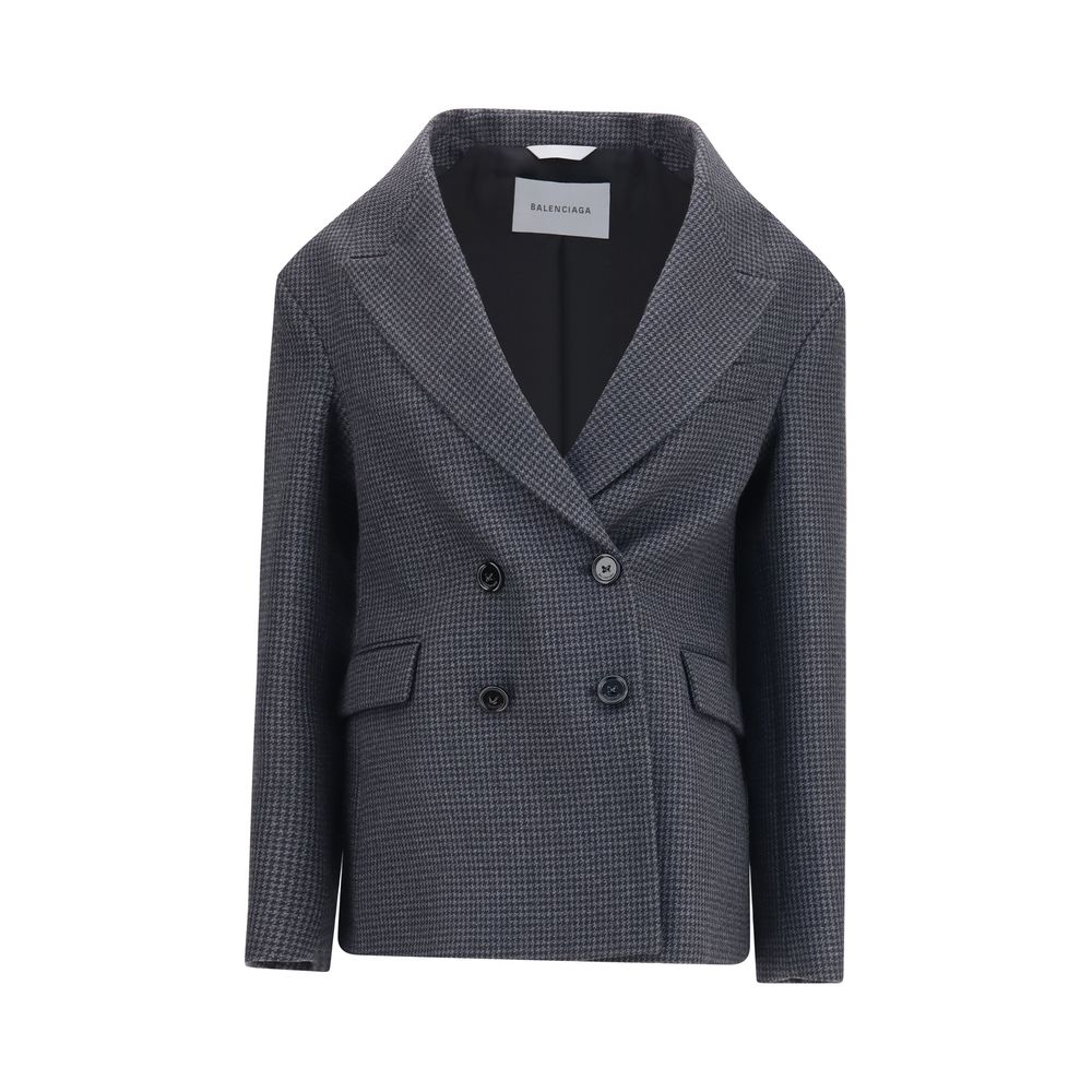 Balenciaga Gray Wool Oves Aries Blazer