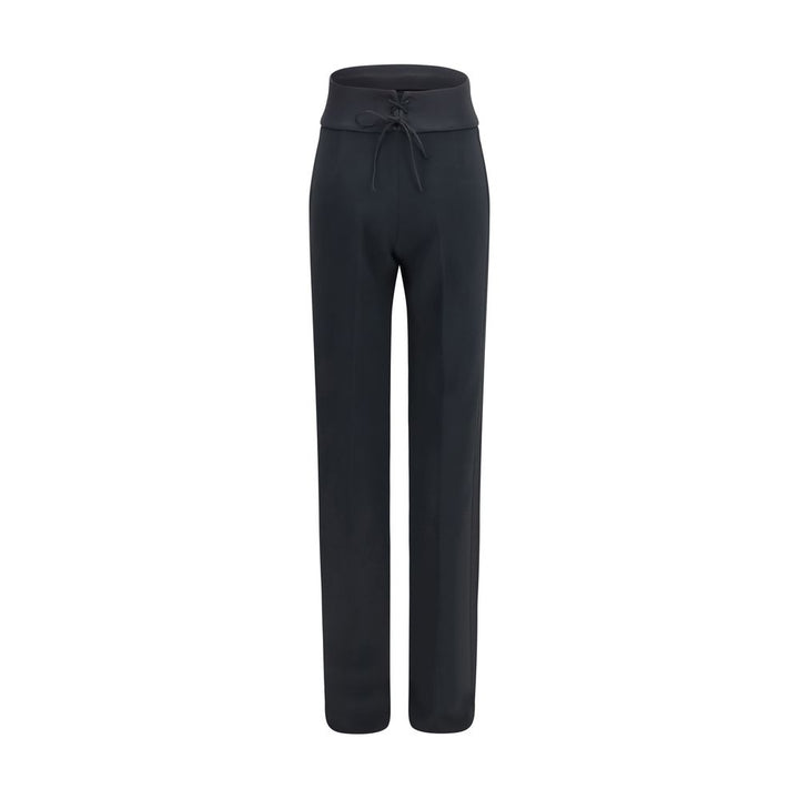 Ermanno Scervino Black Viscose Casual Pants