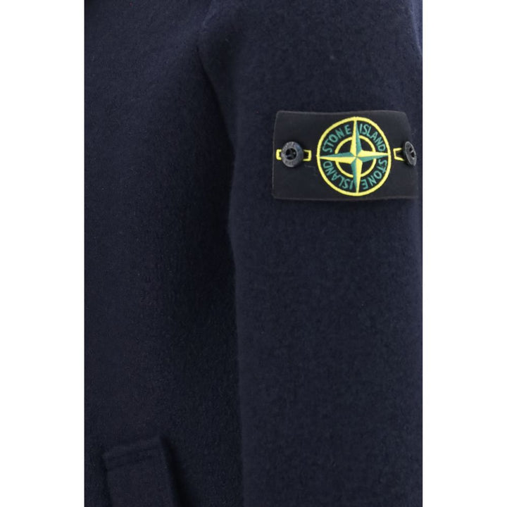 Stone Island Blue Wool Oves Aries Jacket