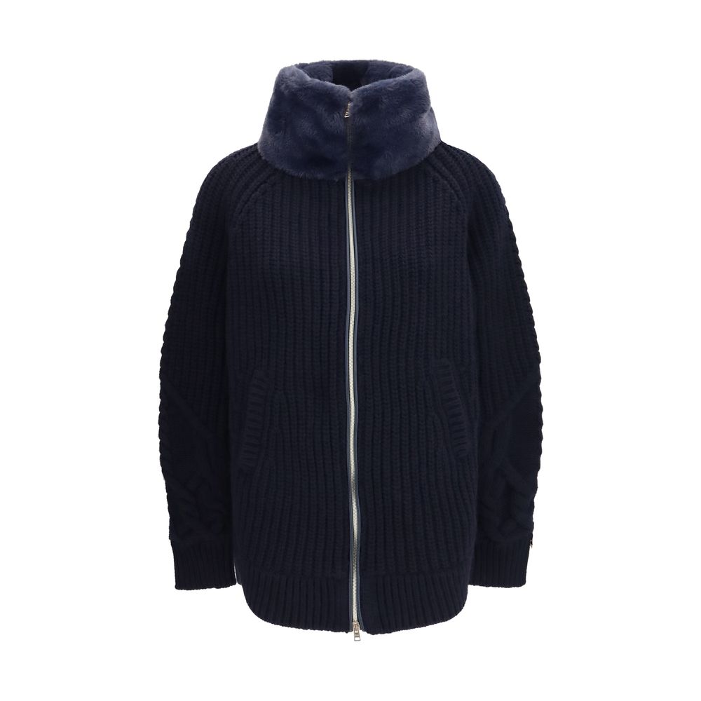 Herno Blue Wool Oves Aries Full-Length Jacket