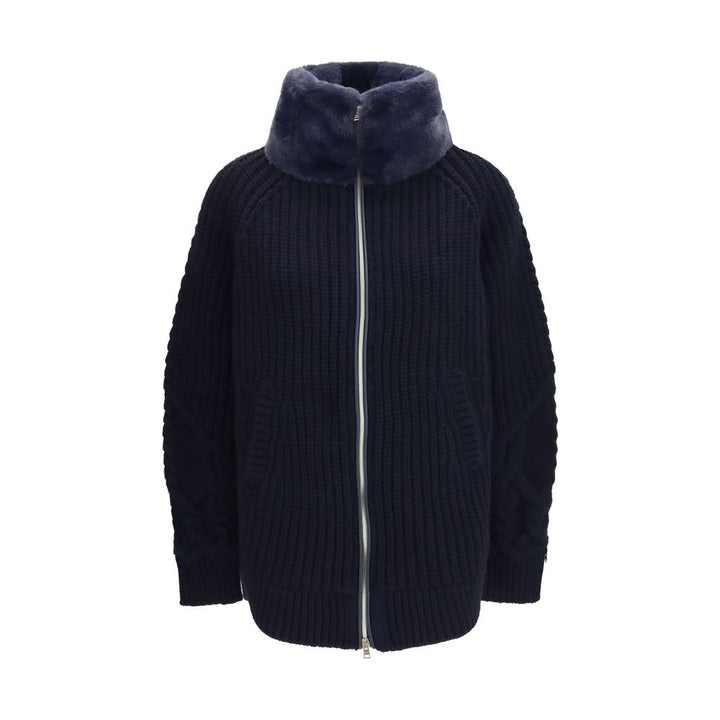 Herno Blue Wool Oves Aries Full-Length Jacket
