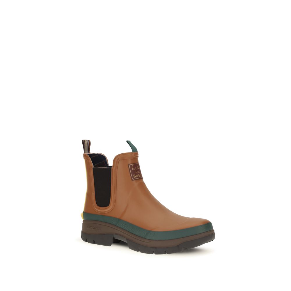 Barbour Brown Rubber Chelsea Boots
