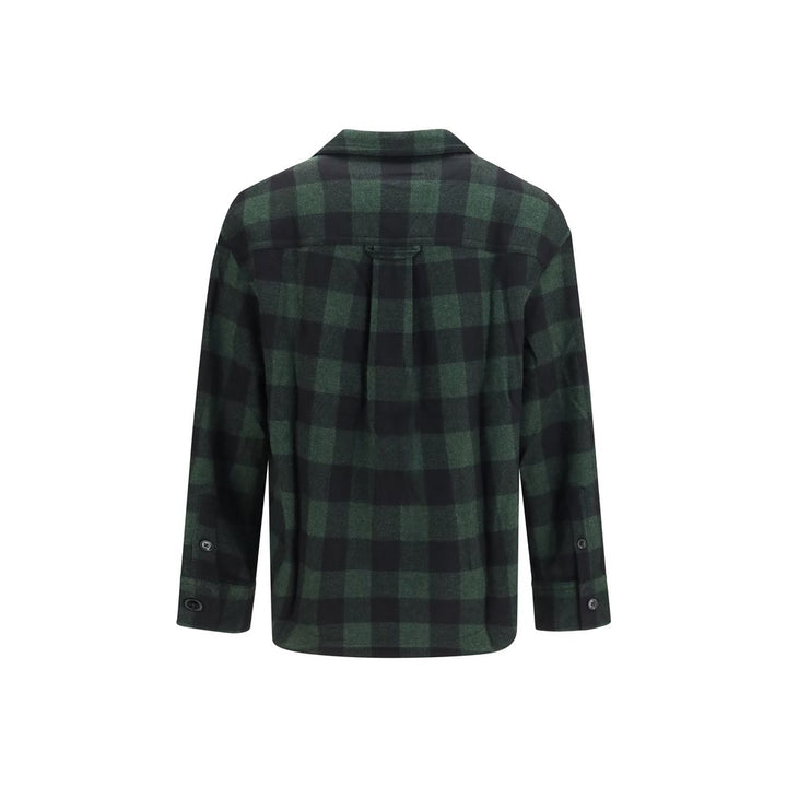 Ami Paris Bicolor Wool Oves Aries Pattern Shirt