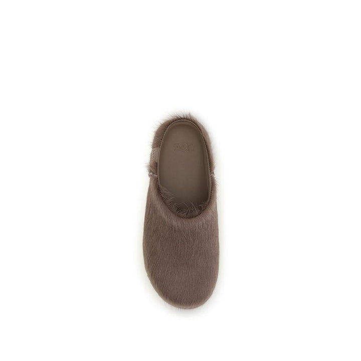UGG Brown Nubuc Leather Clogs