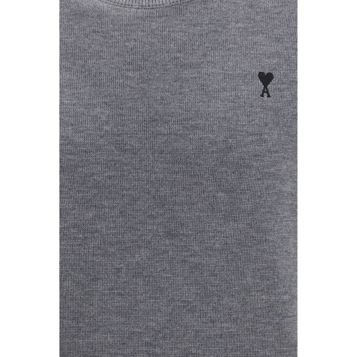 Ami Paris Gray Wool Oves Aries Sweatshirt
