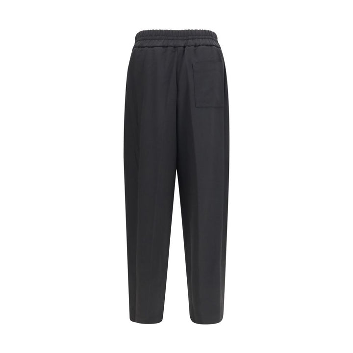 Ami Paris Black Wool Oves Aries Casual Pants
