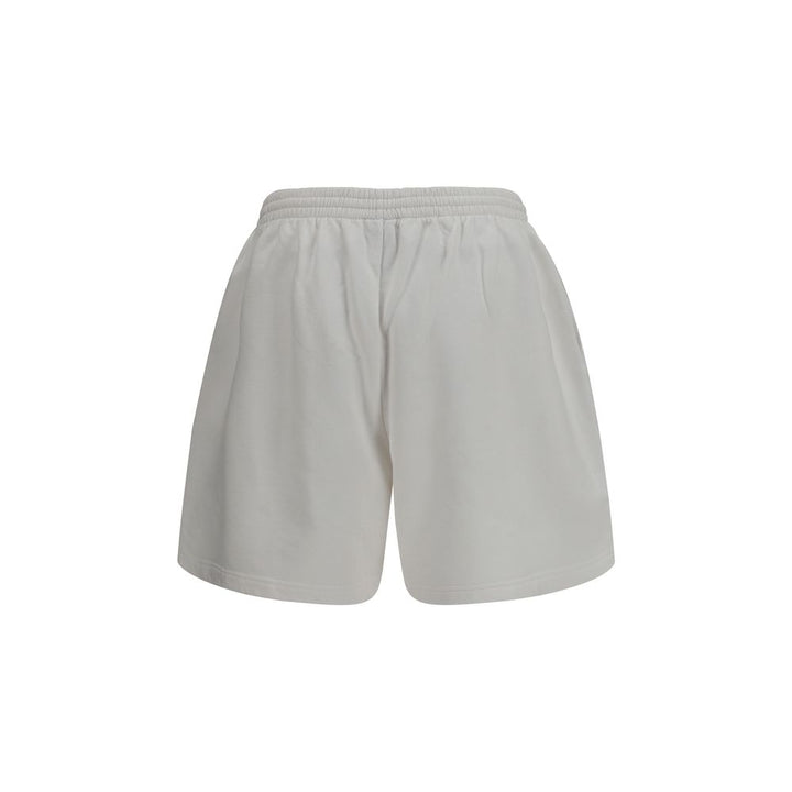 Balenciaga White Cotton Bermuda Shorts