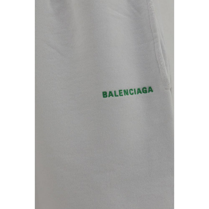 Balenciaga White Cotton Bermuda Shorts