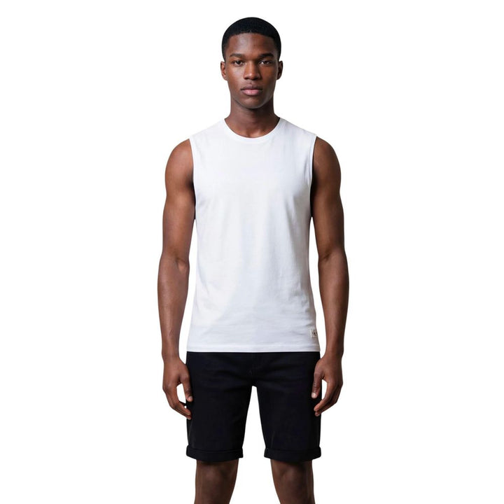 Calvin Klein Jeans White Cotton Tank Tops