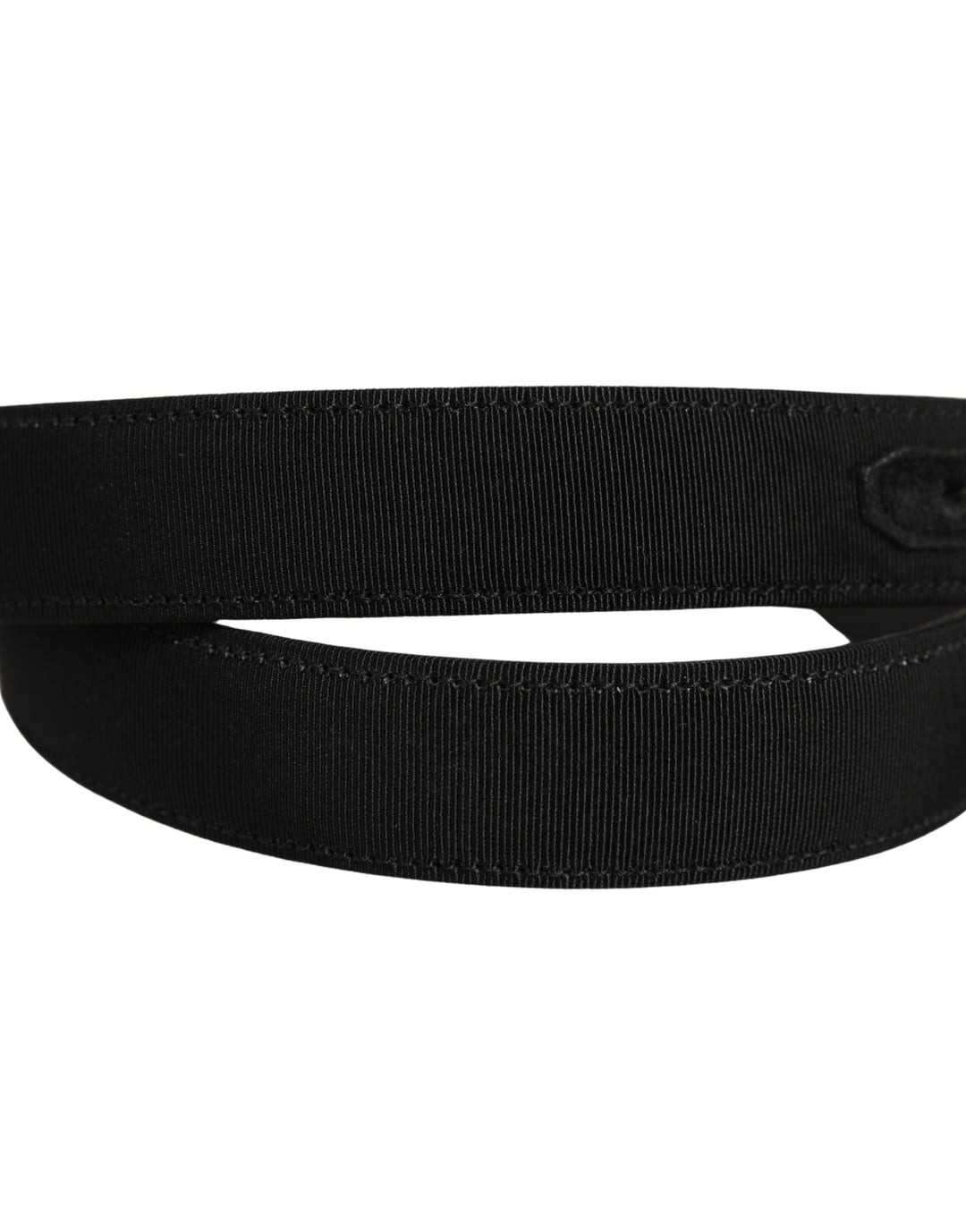 Dolce & Gabbana Black Classic Leather Silver Tone Buckle Belt