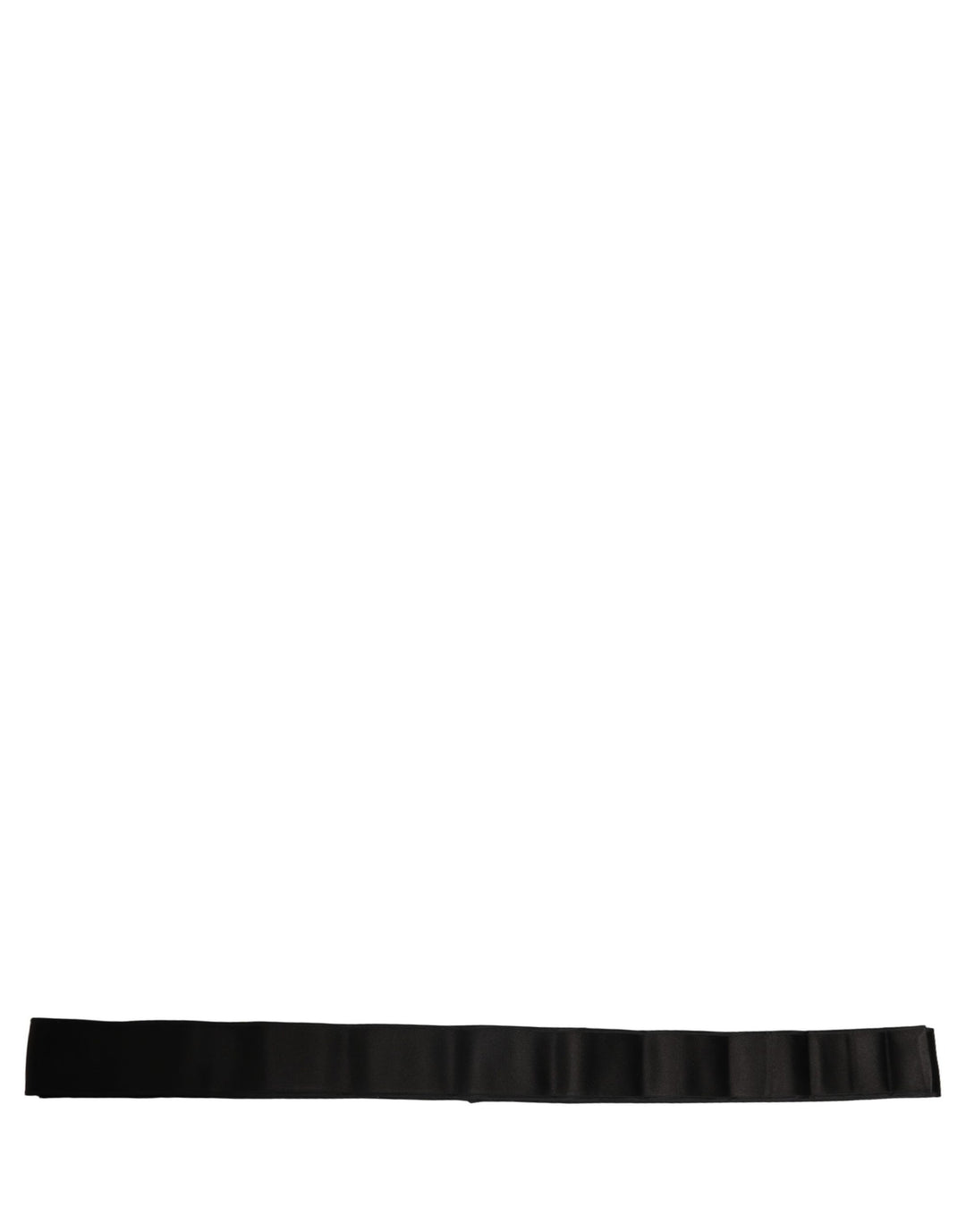 Dolce & Gabbana Black Satin Silk Wide Band Waist Cintura Belt