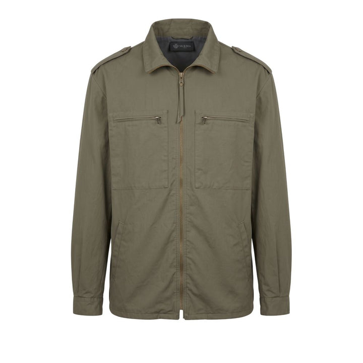 Mr&Mrs Italy Green Polyurethane Men Jacket