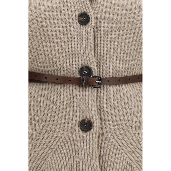 Brunello Cucinelli Beige Wool Oves Aries Cardigan