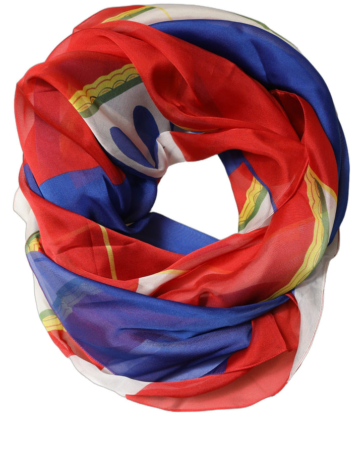 Dolce & Gabbana Multicolor Abstract Square Foulard Scarf