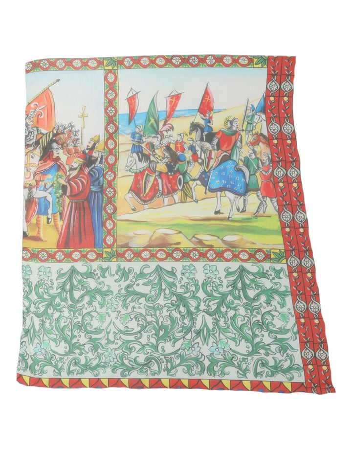 Dolce & Gabbana Multicolor Silk Printed Square Foulard Scarf