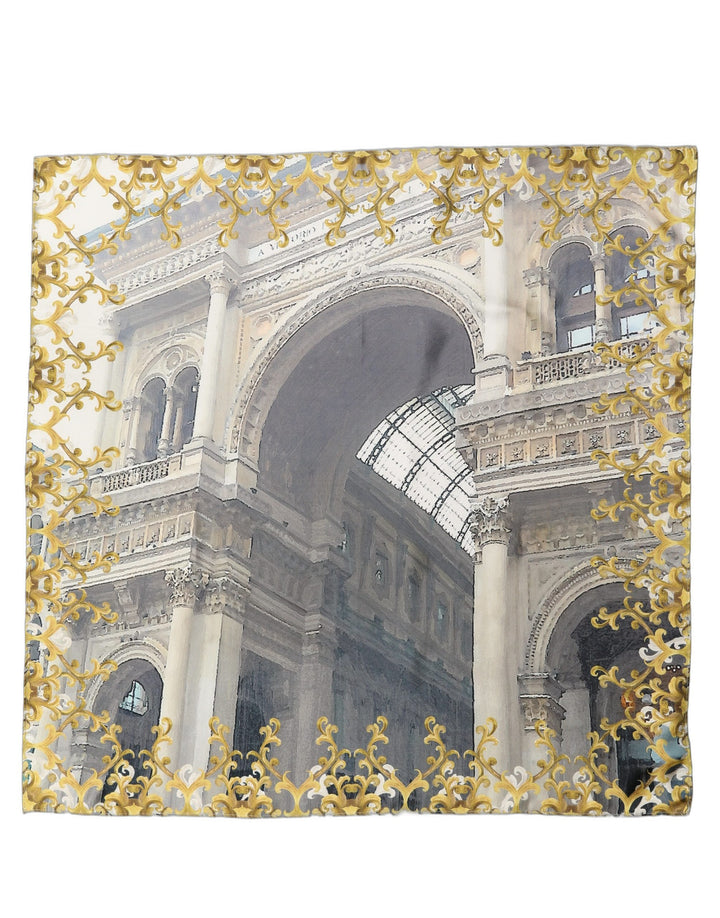 Dolce & Gabbana Multicolor Printed Silk Square Foulard Scarf