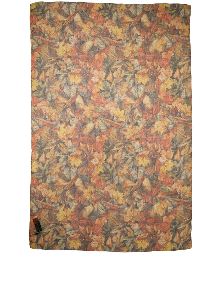 Dolce & Gabbana Multicolor Leaf Print Silk Shawl Stole Scarf