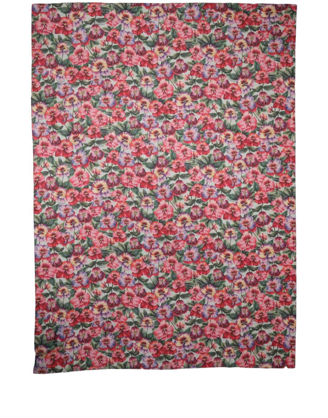 Dolce & Gabbana Multicolor Floral Cotton Lace Stole Scarf