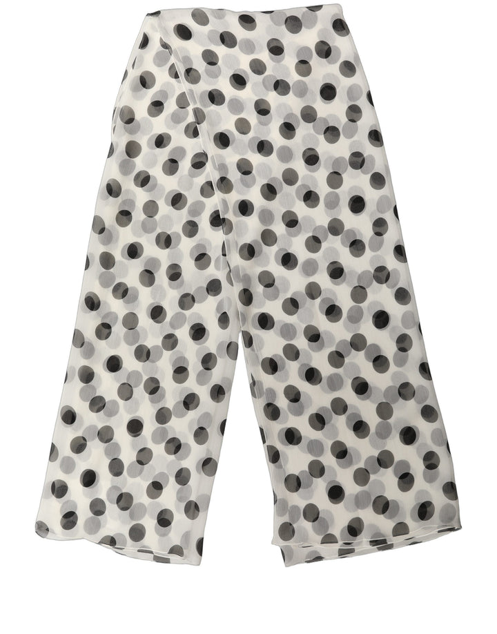 Dolce & Gabbana White Black Polka Dot Shawl Stole Scarf