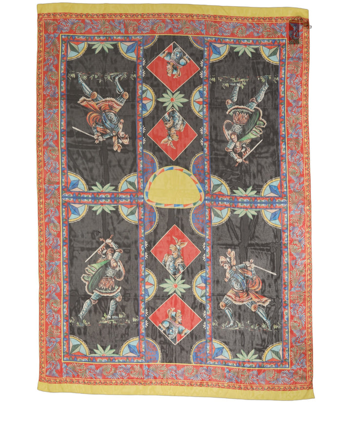 Dolce & Gabbana Multicolor Silk Printed Shawl Stole Scarf