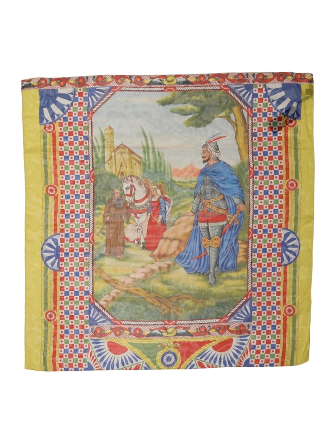 Dolce & Gabbana Multicolor Silk Carretto Foulard Scarf