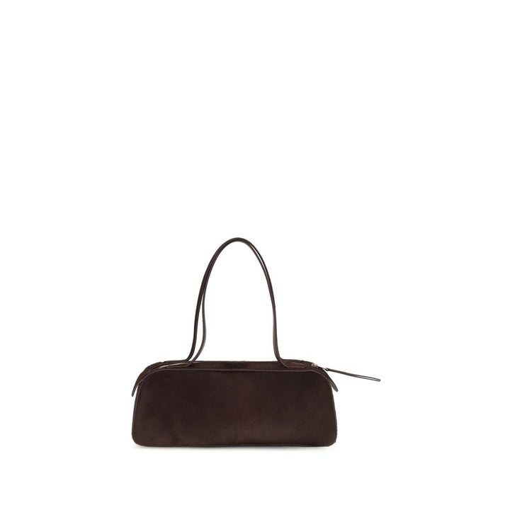 Khaite Burgundy Calf Leather Bos Taurus Shoulder Bag