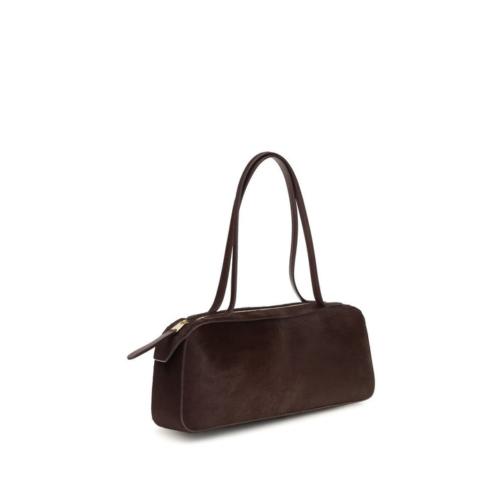 Khaite Burgundy Calf Leather Bos Taurus Shoulder Bag