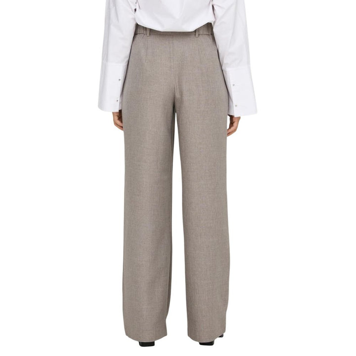 Only Beige Polyester Dress Pants
