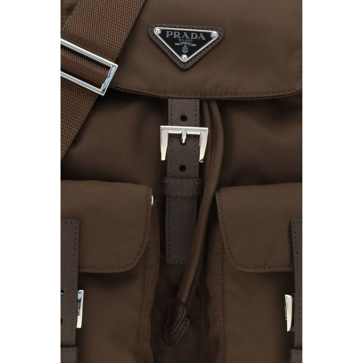 Prada Brown Nylon Backpack