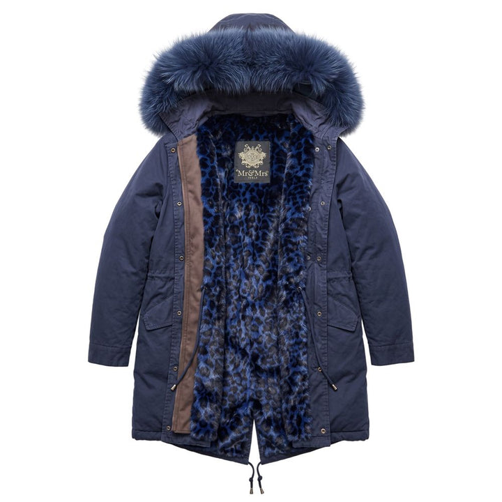 Mr&Mrs Italy Blue Cotton Women's Jacket