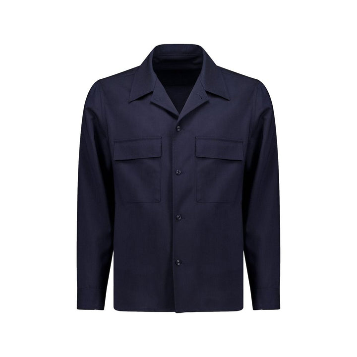 Autore Navy Blue Virgin Wool Jacket