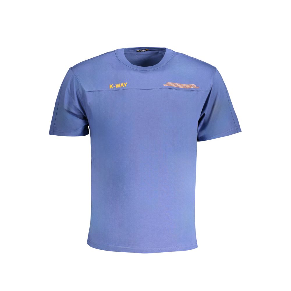 K-WAY Blu Cotton Men T-Shirt