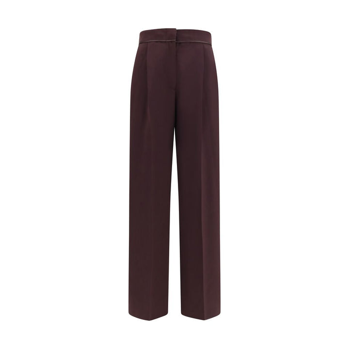 Forte_Forte Purple Polyester Casual Pants