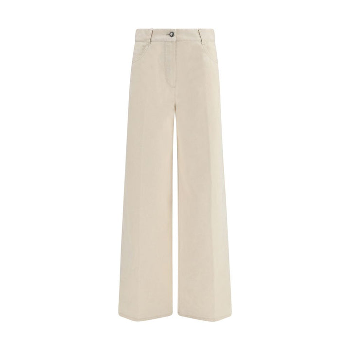 Forte_Forte White Cotton Casual Pants