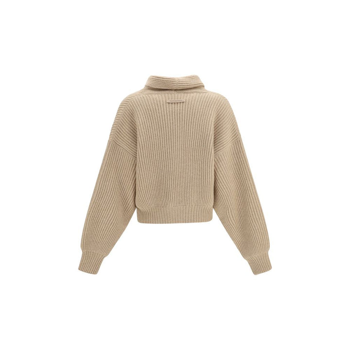 Tory Burch Beige Wool Oves Aries Cardigan
