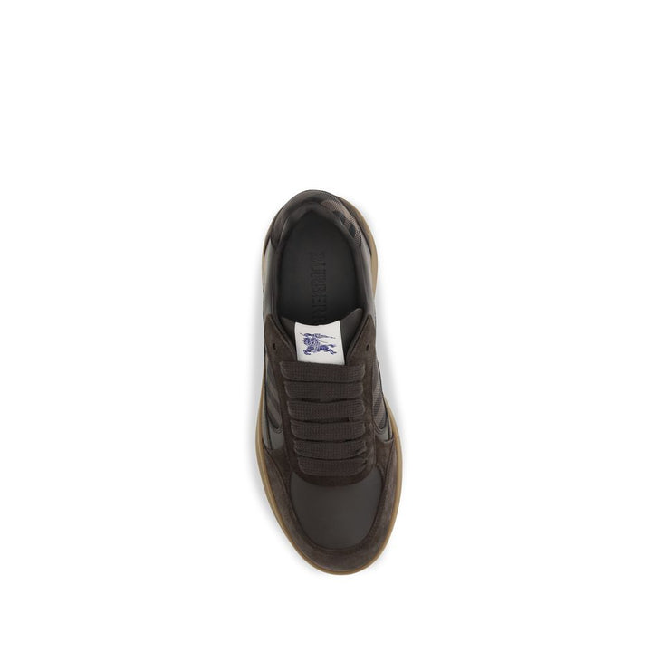 Burberry Brown Calf Leather Bos Taurus Athletic Sneakers