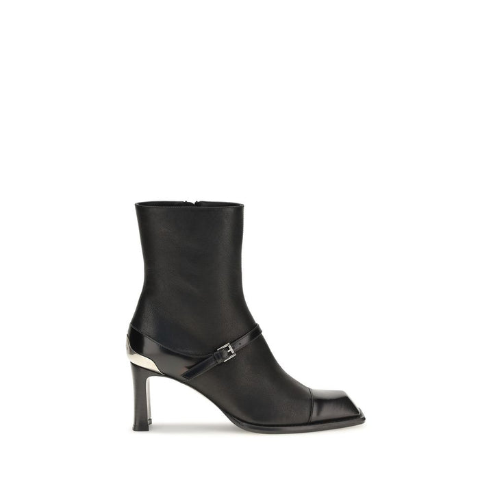 Alexander McQueen Black Lamb Leather Ankle Boots