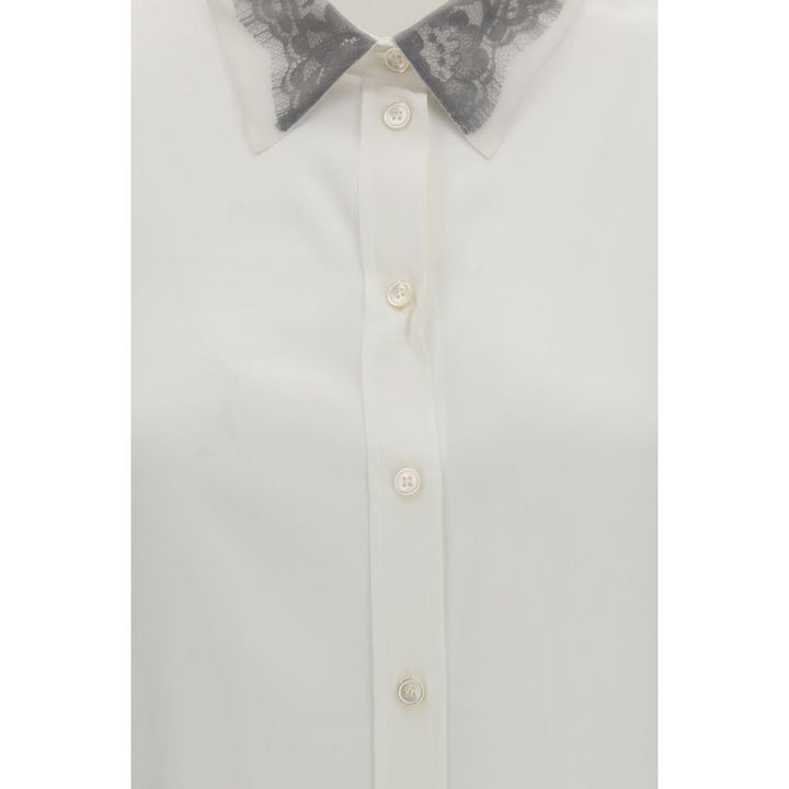 Alexander McQueen White Silk Dress Shirt