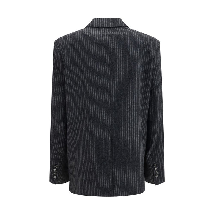 Ganni Gray Wool Oves Aries Blazer