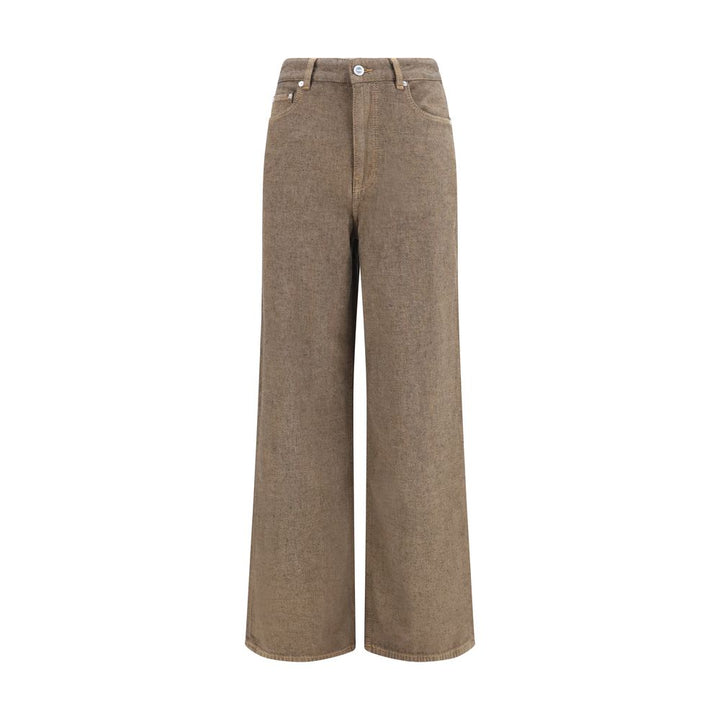 Ganni Brown Cotton Relaxed Fit Jeans
