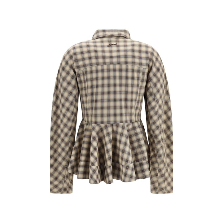 Ganni Beige Cotton Blouse