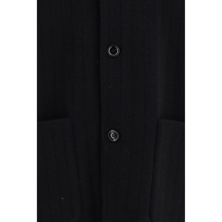Lardini Black Wool Oves Aries Full-Length Jacket