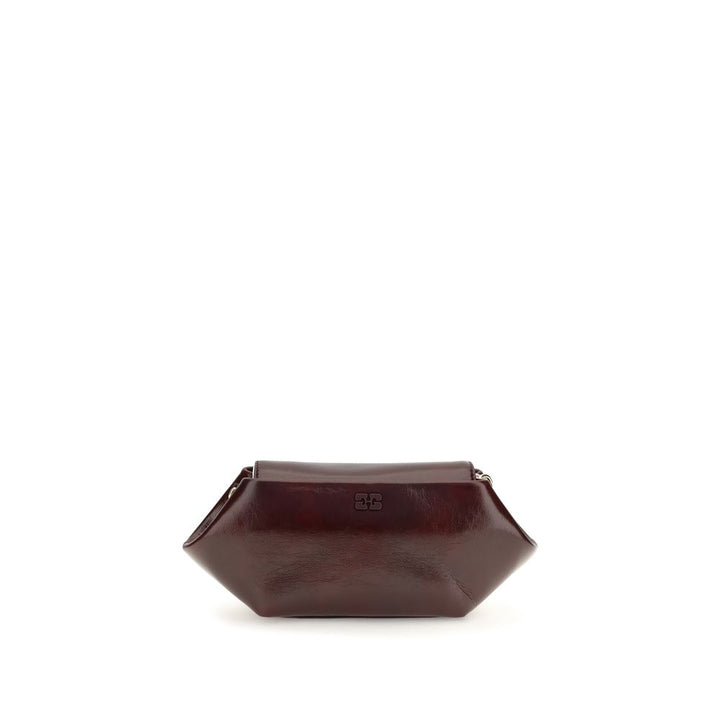 Ganni Bordeaux Polyethylene Shoulder Bag