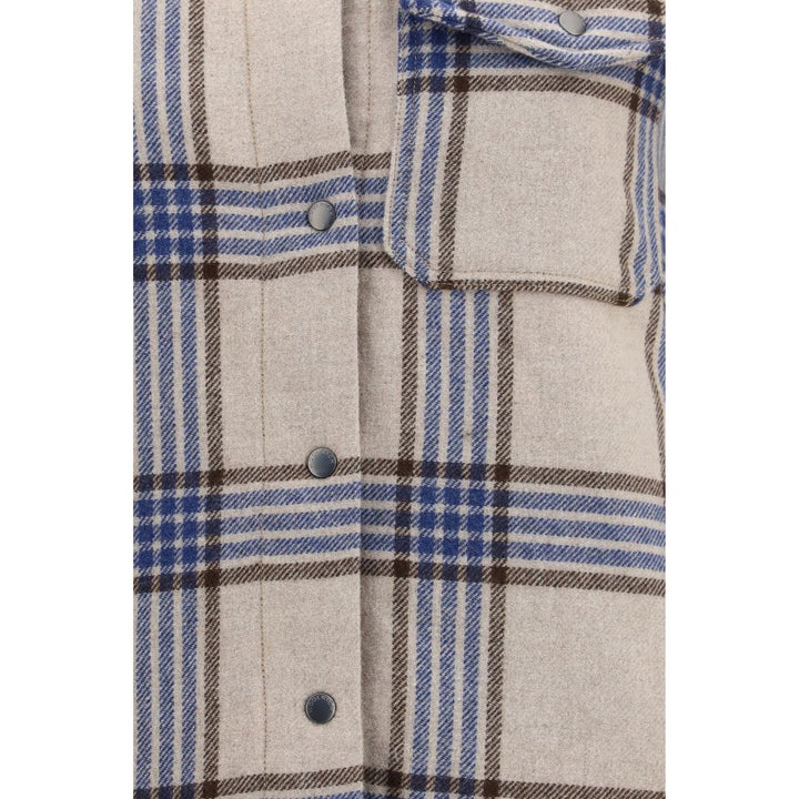 Woolrich Beige Wool Oves Aries Denim Jacket