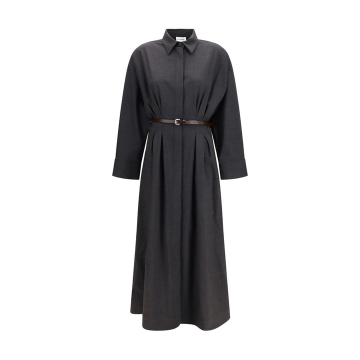 P.A.R.O.S.H. Gray Wool Oves Aries Casual Dress