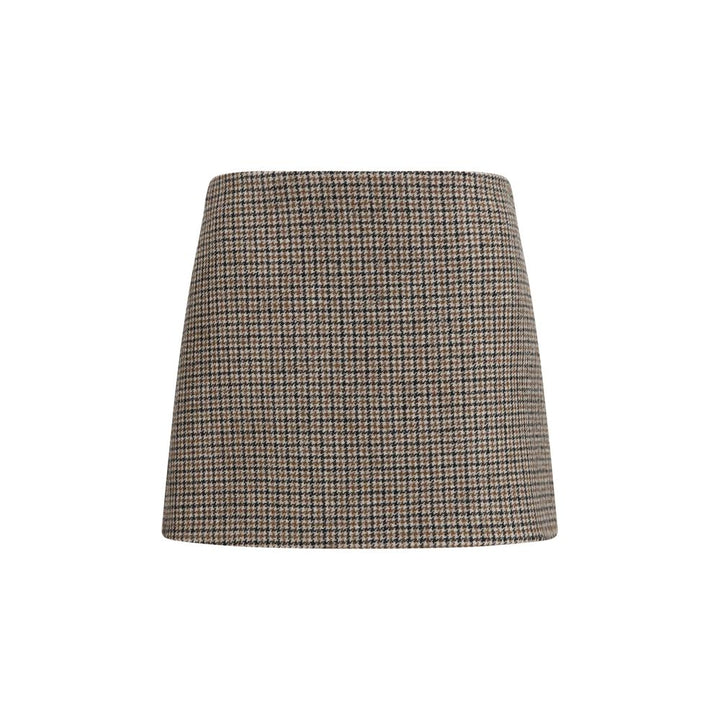 P.A.R.O.S.H. Brown Wool Oves Aries Mini Skirt