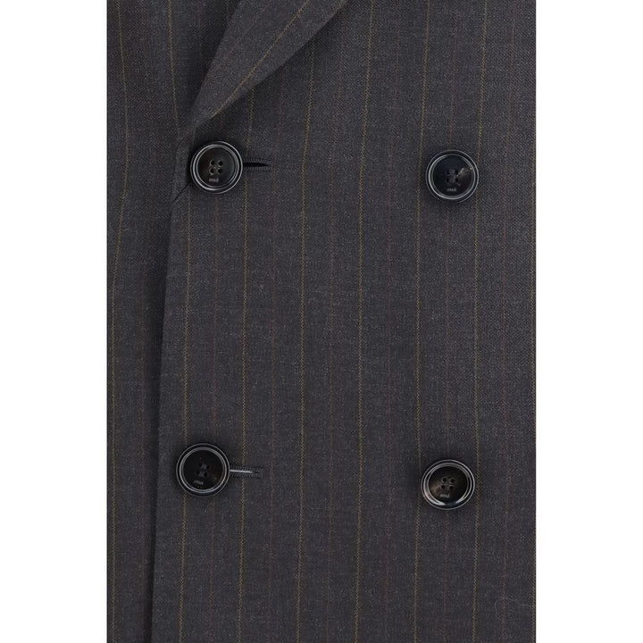 Ami Paris Gray Wool Oves Aries Blazer