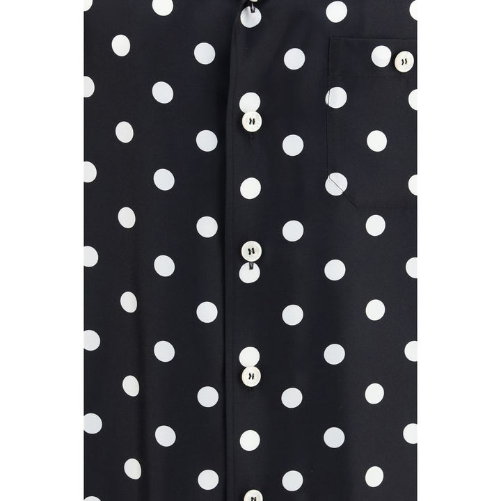 Dolce & Gabbana Black Silk Pattern Shirt
